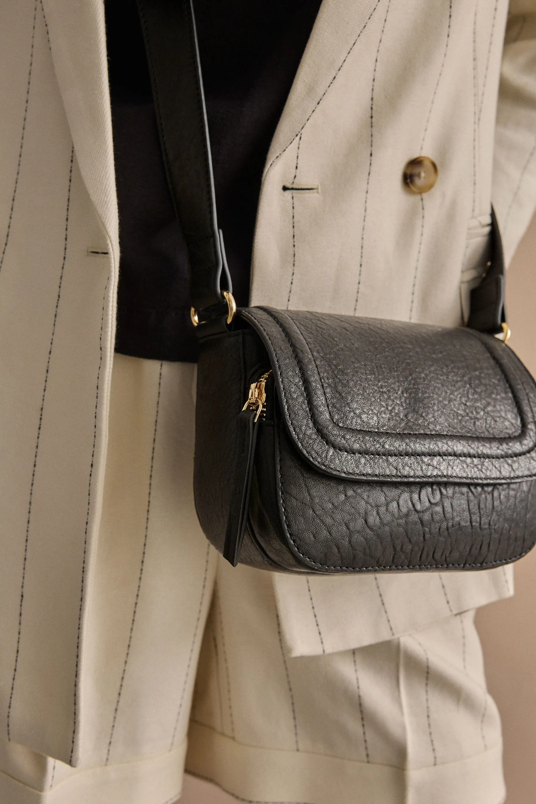 100% Borsa a tracolla in pelle fiore    