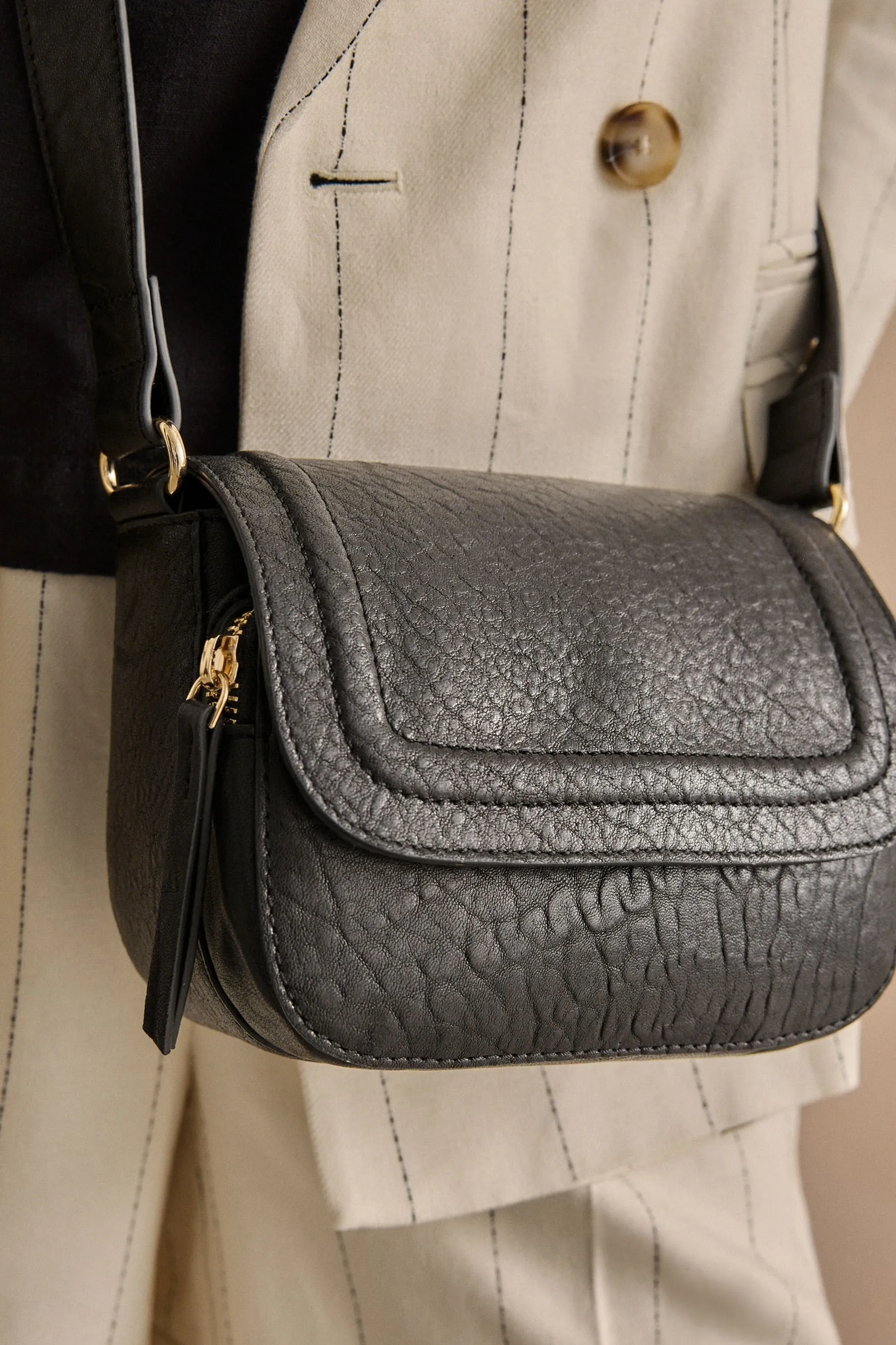 100% Borsa a tracolla in pelle fiore    