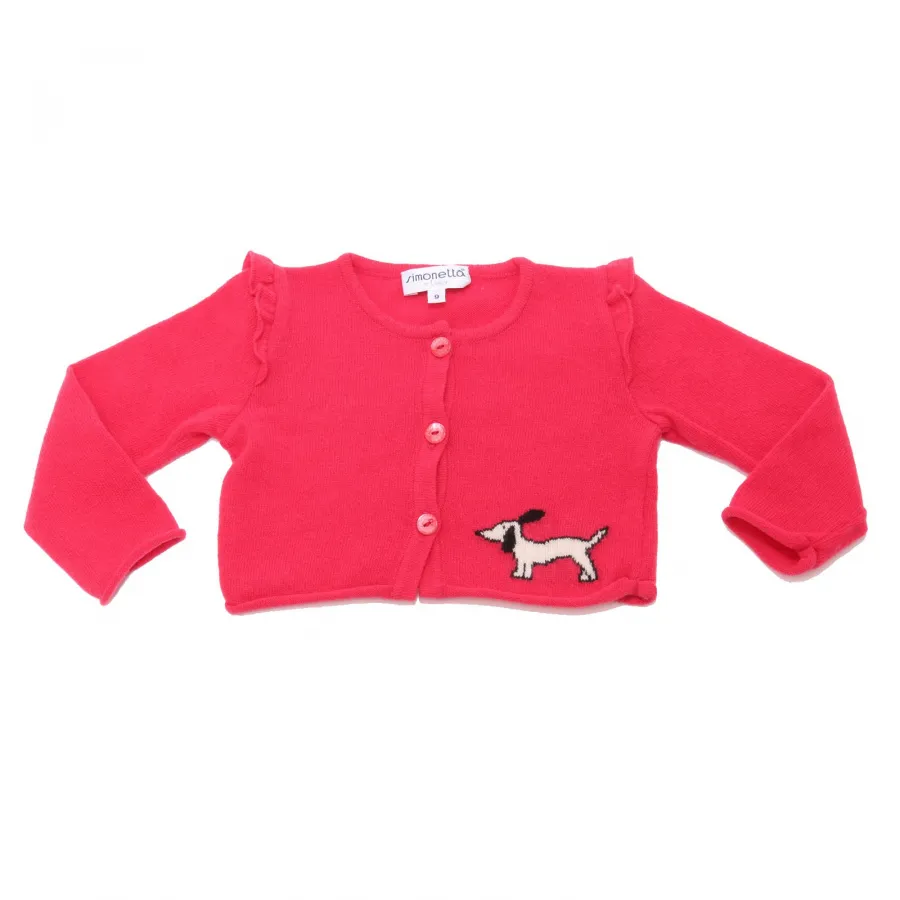 1413AD cardigan bimba GIRL SIMONETTA TINY wool fuxia sweater kids