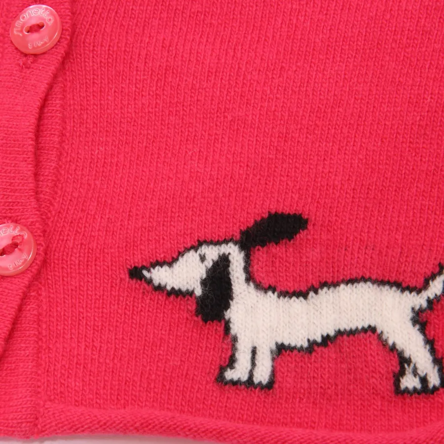 1413AD cardigan bimba GIRL SIMONETTA TINY wool fuxia sweater kids