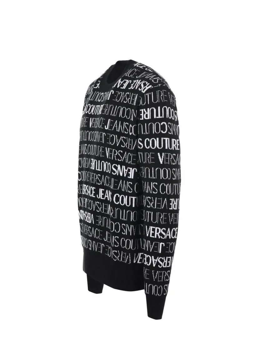 73GAFM13 MAGLIONE MULTILOGO Nero Bianco
