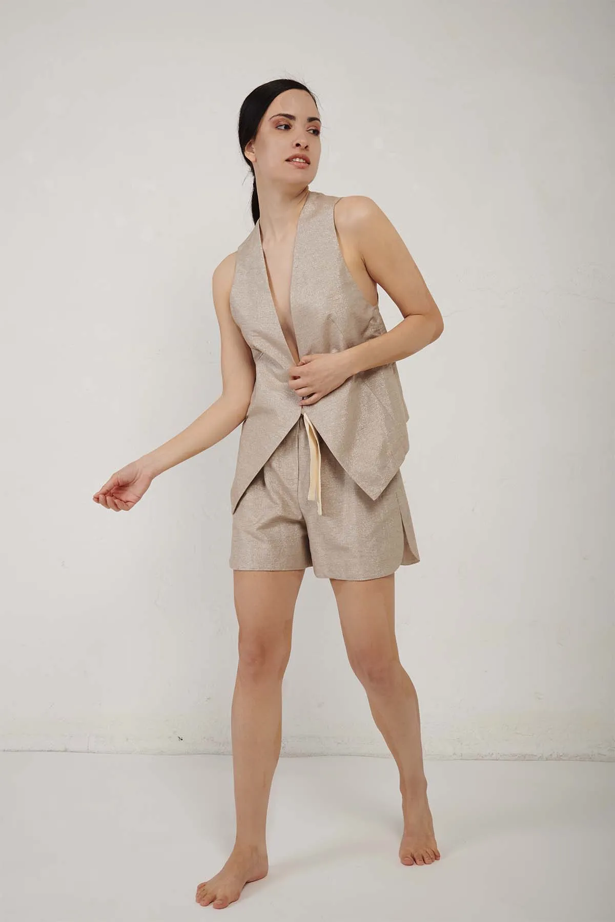 8PM gilet HUGO in tessuto lurex ecologico