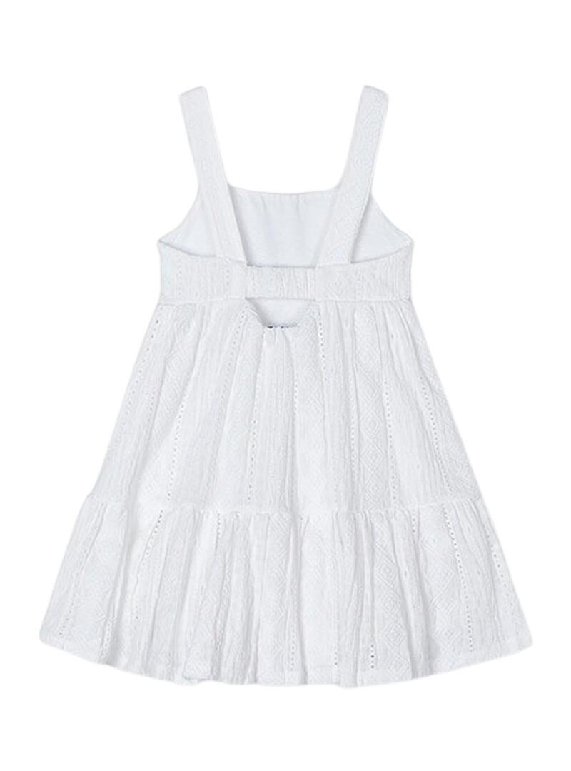 Abito bianco a maglia traforata