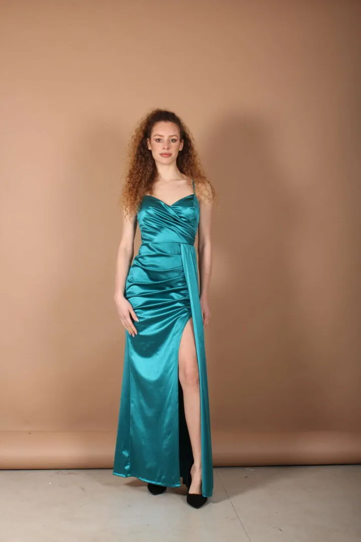 Abito Satin Fascia Lunga