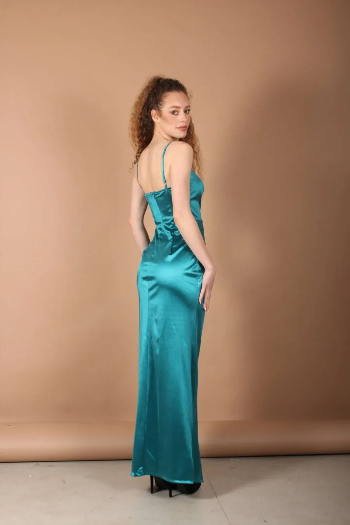 Abito Satin Fascia Lunga