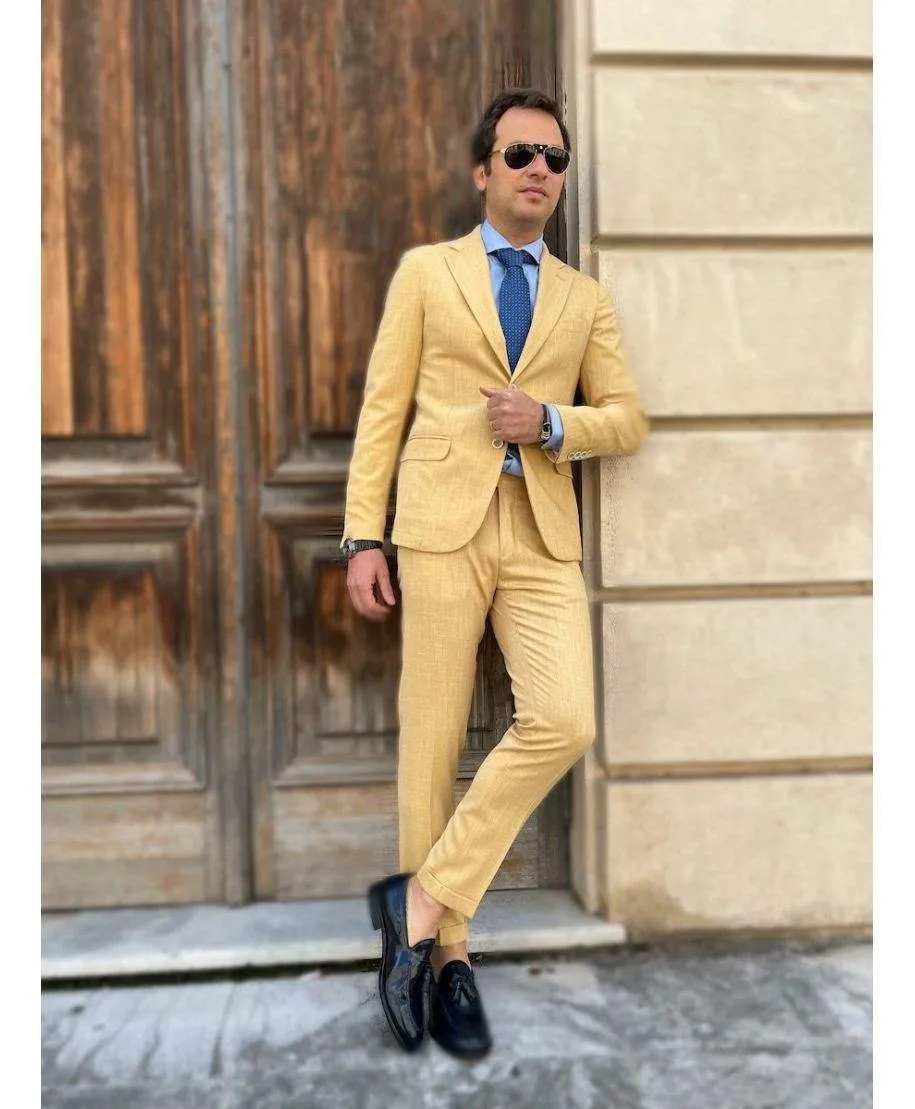 Abito uomo - Giallo - Slim