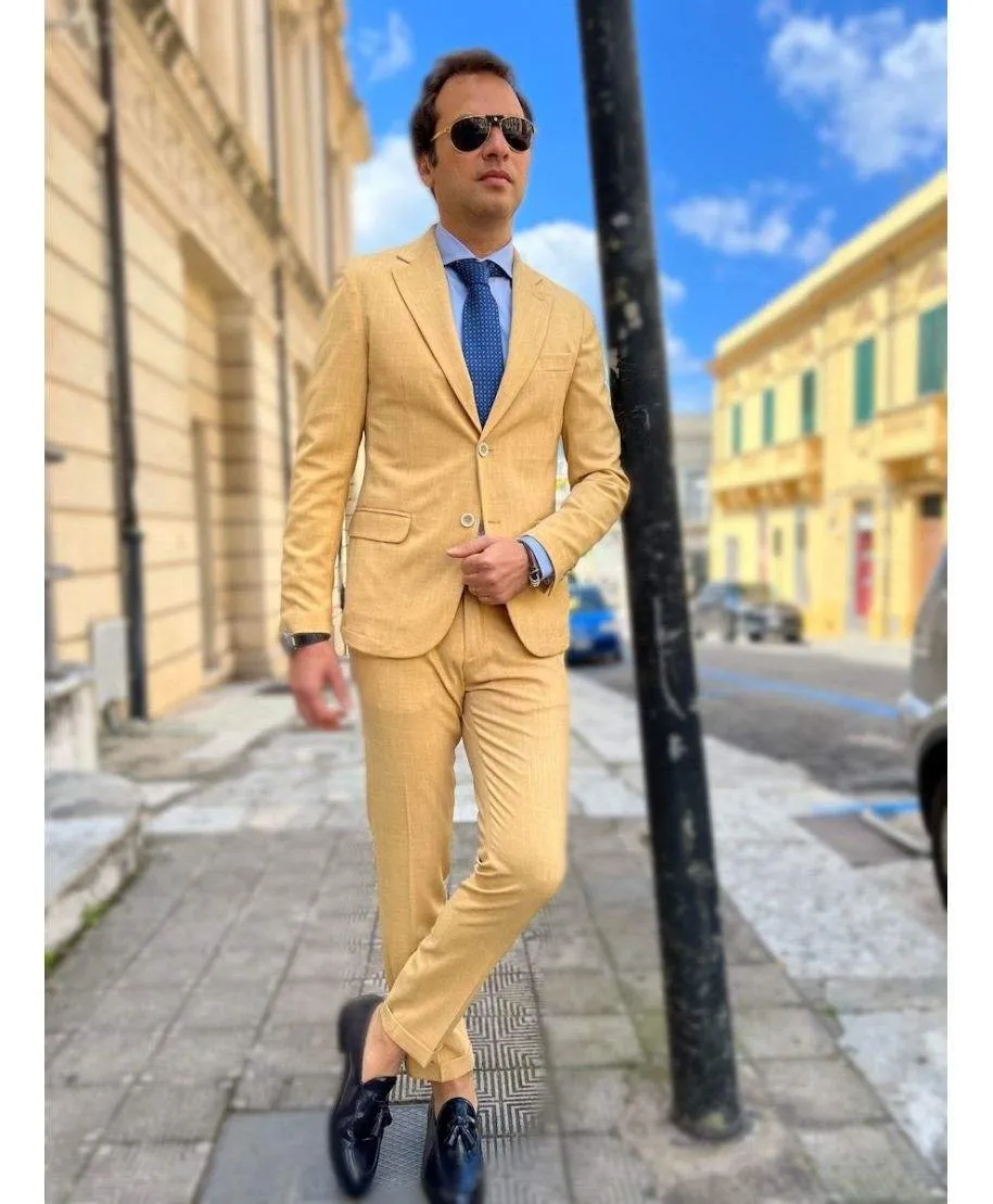 Abito uomo - Giallo - Slim