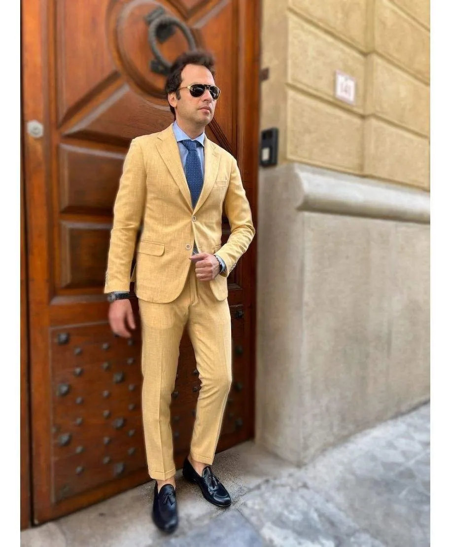 Abito uomo - Giallo - Slim