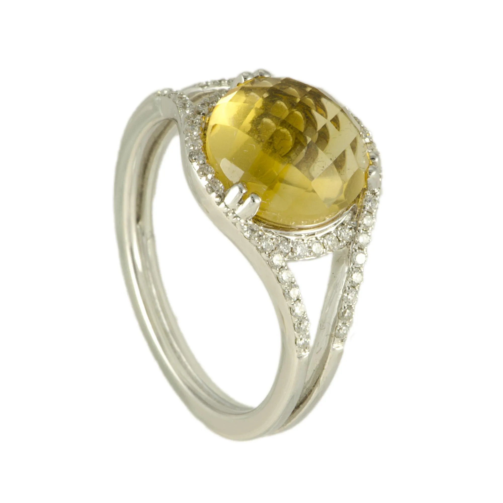 ANELLO IN ORO BIANCO E DIAMANTI CT 0,26 MIS 15