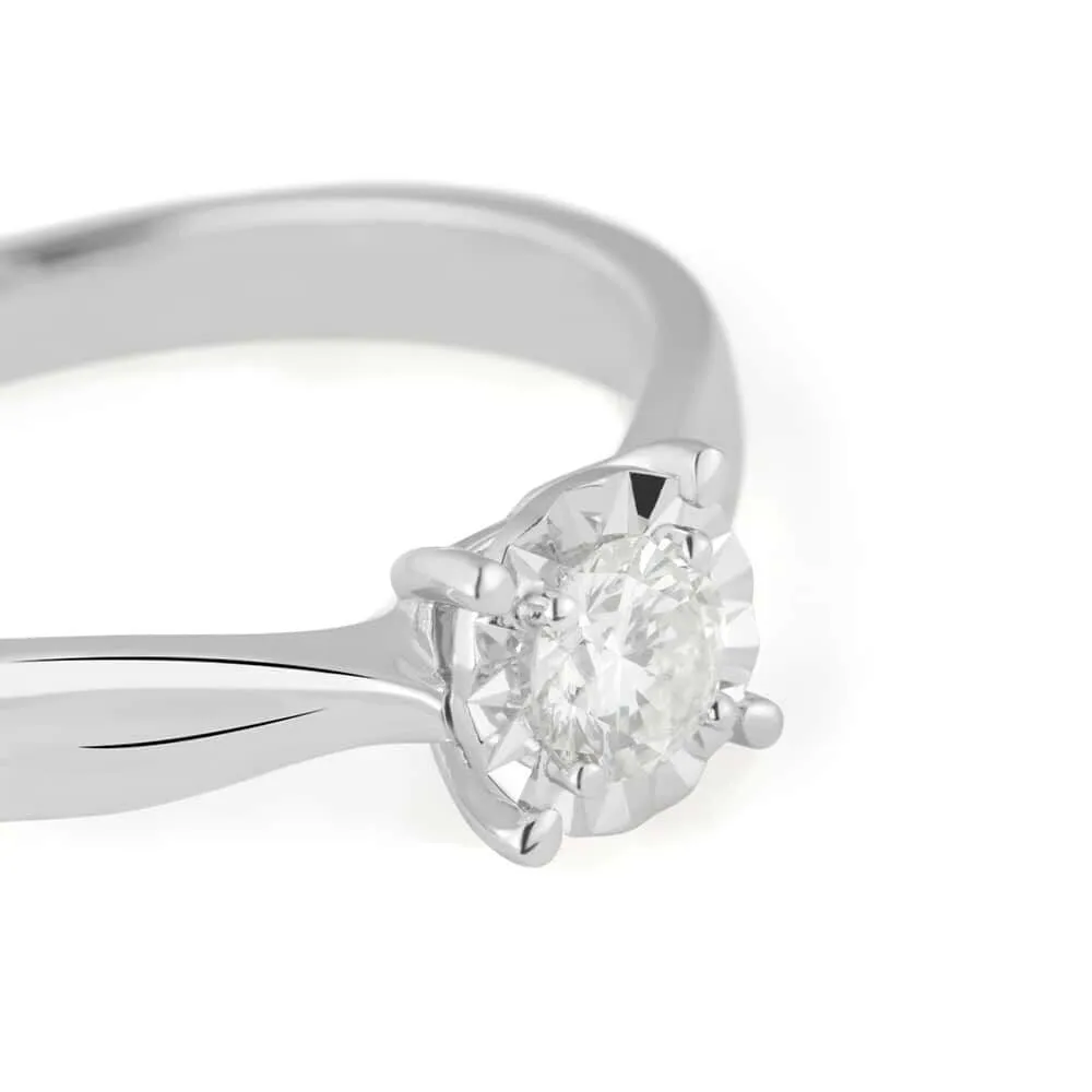 Anello Solitario Diamotion Oro Bianco 750/1000 Diamante Bianco 0,25 ct 1670194