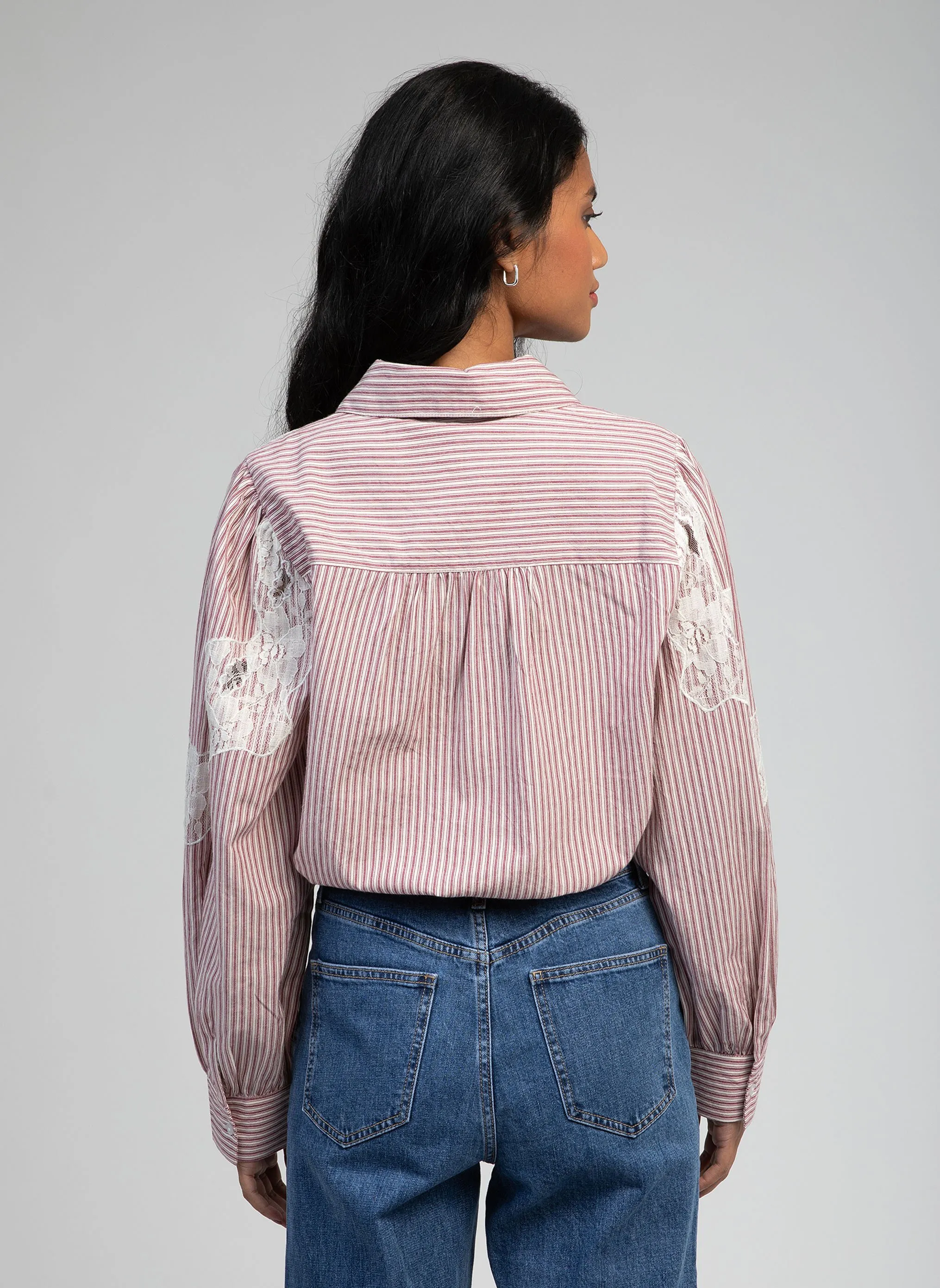  AN'GE   SAIDE - Camicia in pizzo di cotone | 