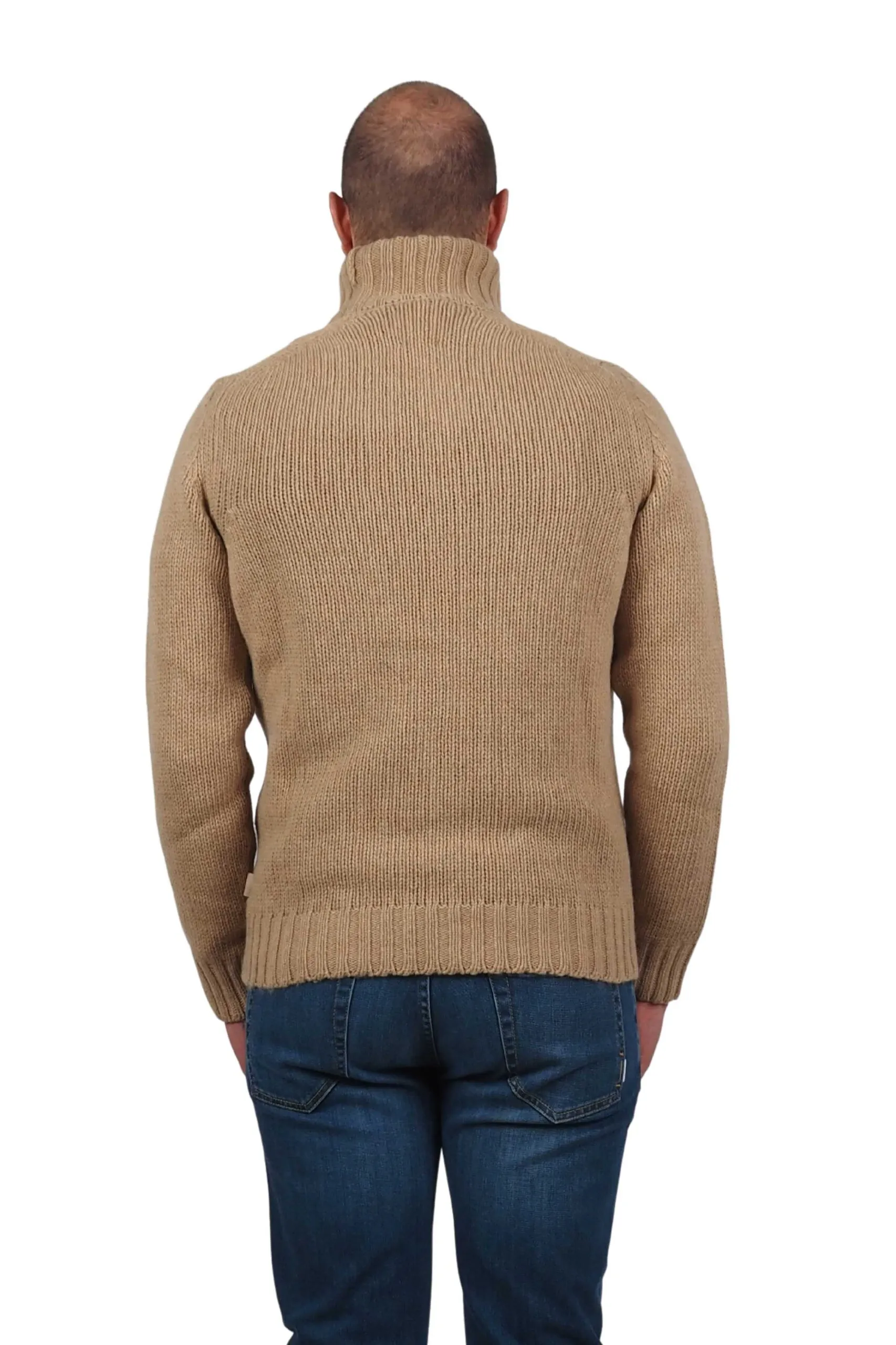 AT.P.CO maglia beige a trecce uomo