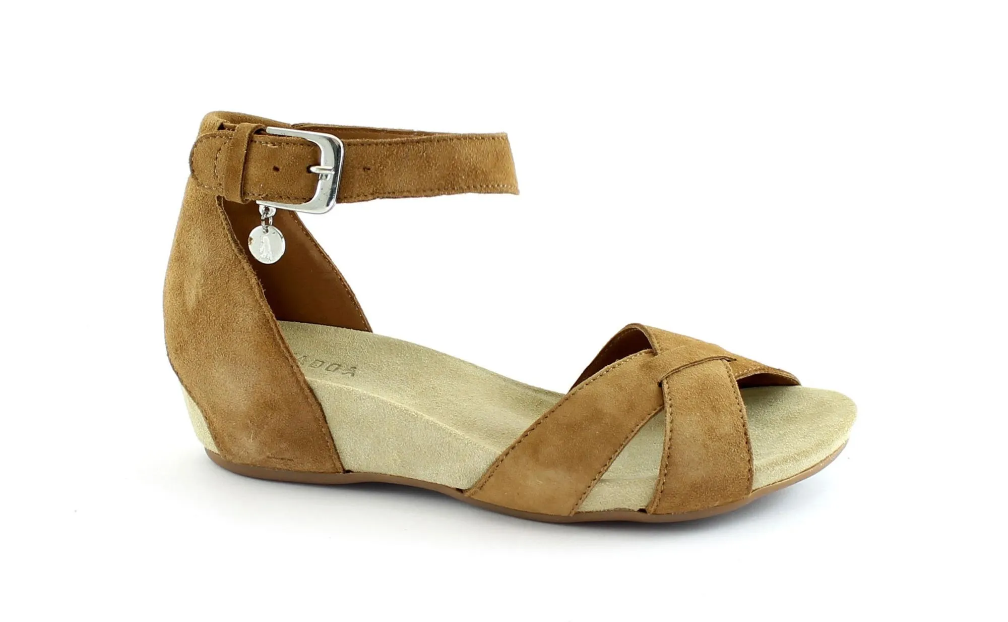 BENVADO EMMA 28024002 cuoio  sandali donna pelle cinturino zeppa