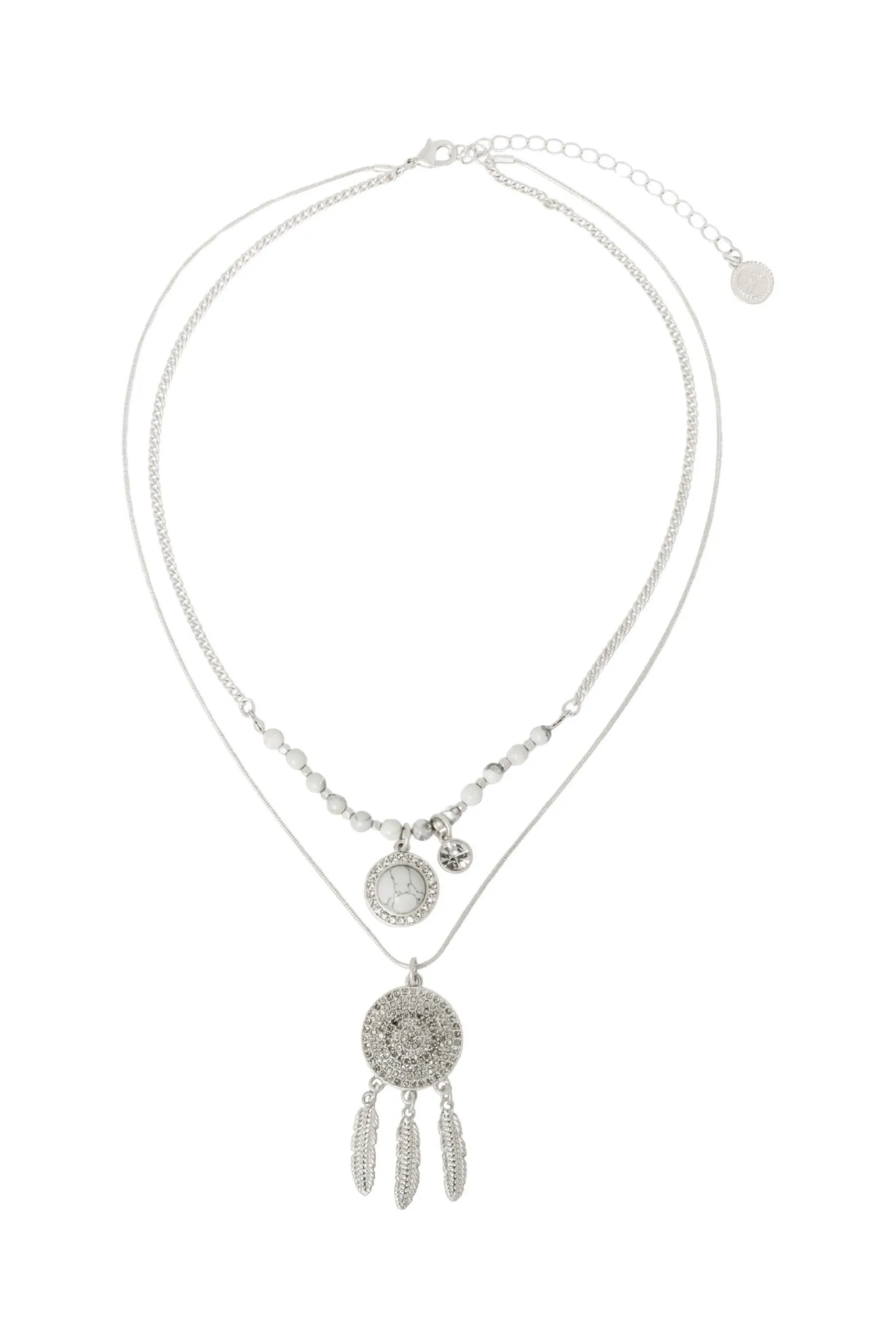 Bibi Bijoux Argento - Collana multifilo tono su dreamcatcher