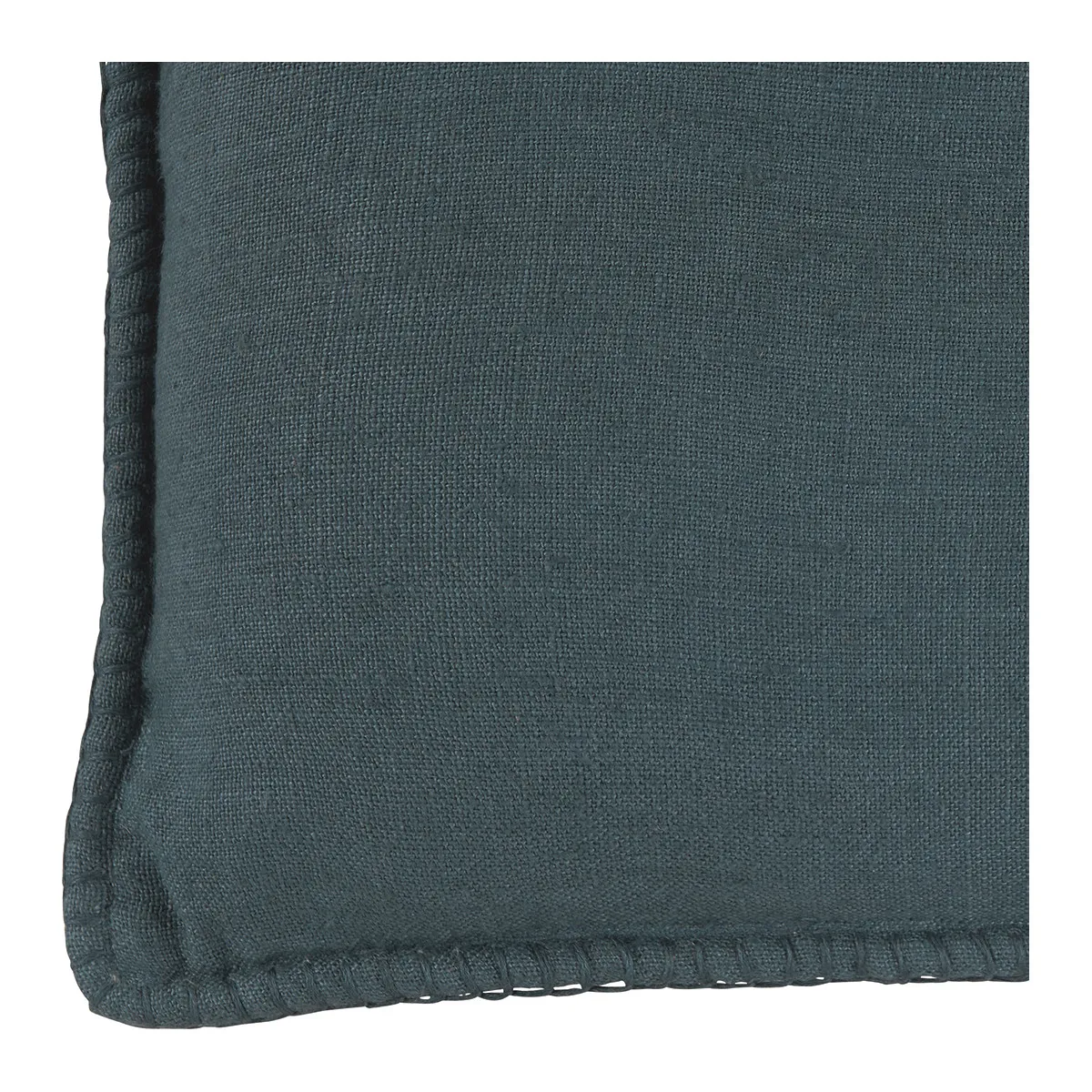  BLANC D'IVOIRE   LOUISE - Coussin louise lin - pétrole | Gris