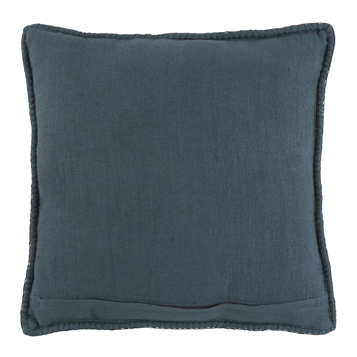  BLANC D'IVOIRE   LOUISE - Coussin louise lin - pétrole | Gris