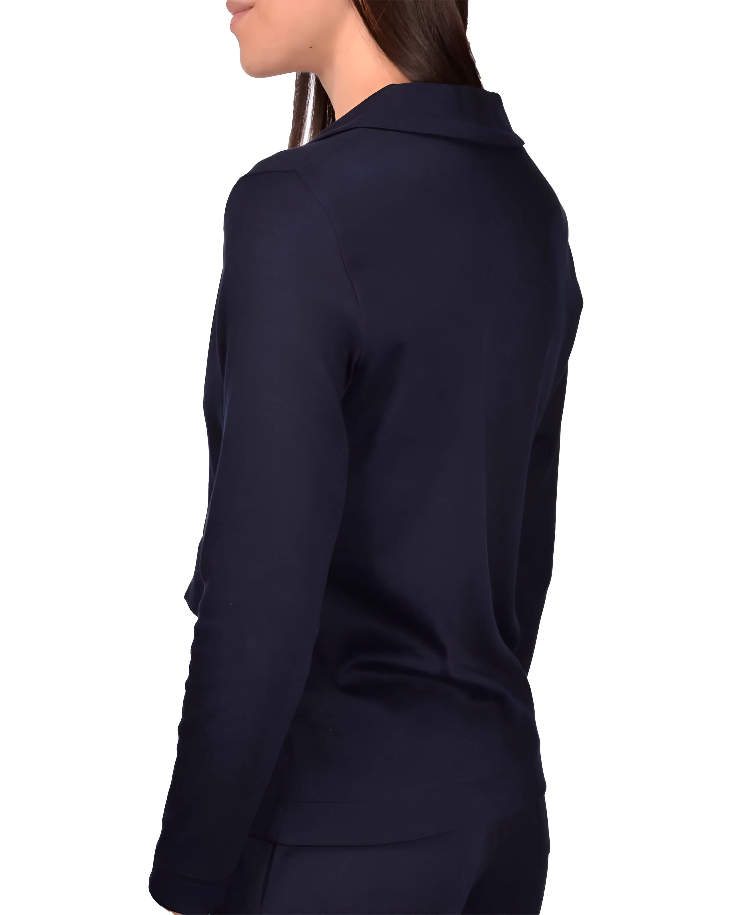 Blazer monopetto cotone blu