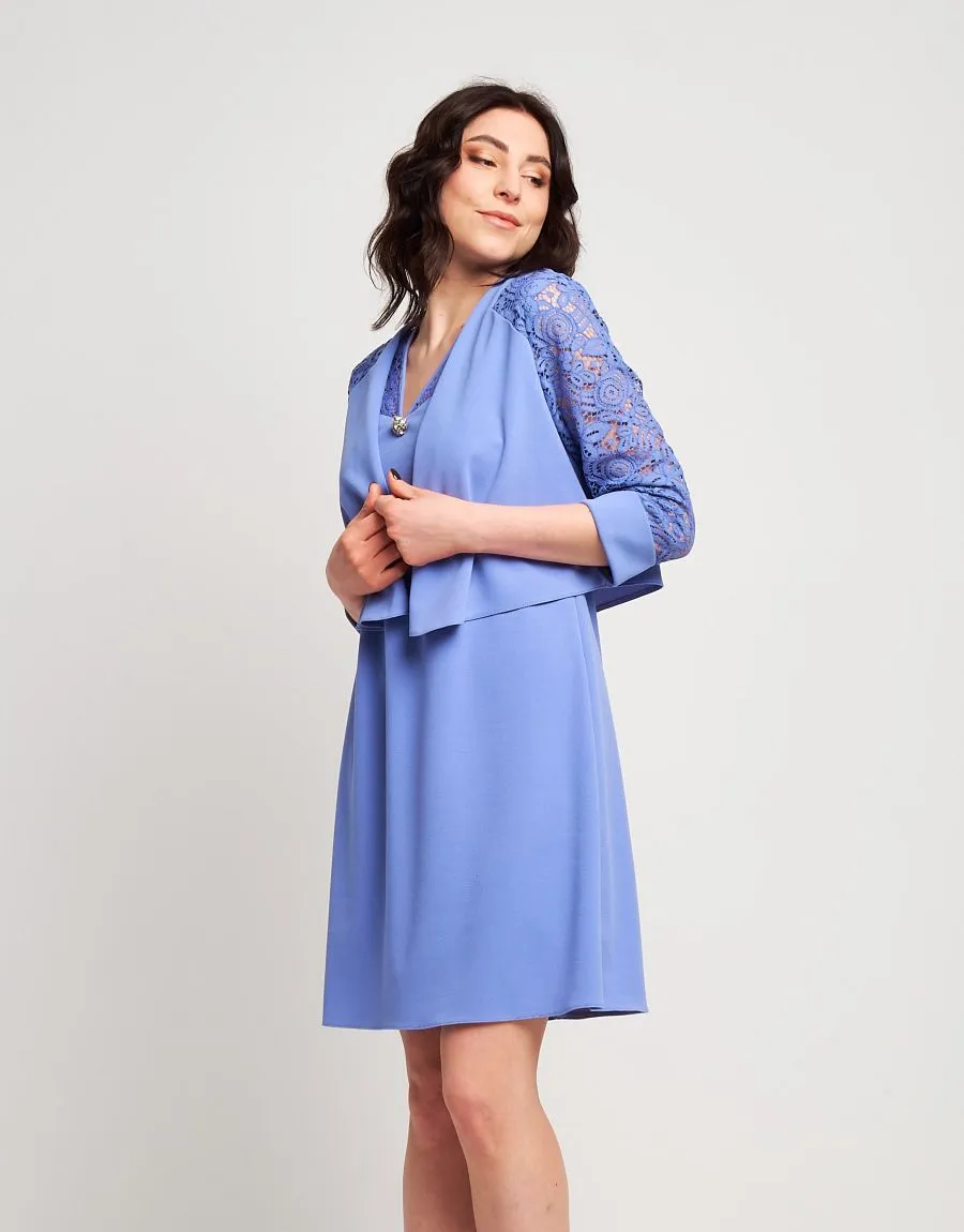 Bolero con maniche e inserti in pizzo