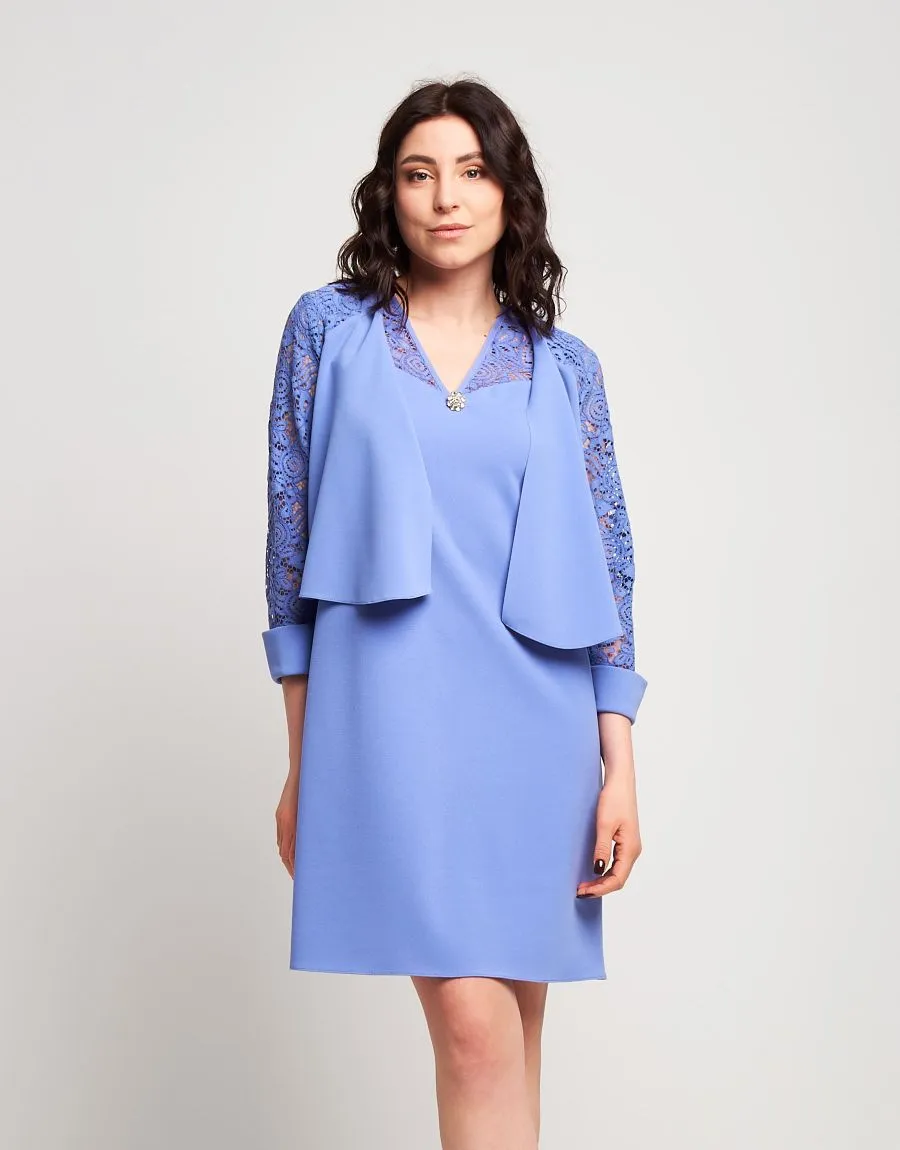 Bolero con maniche e inserti in pizzo
