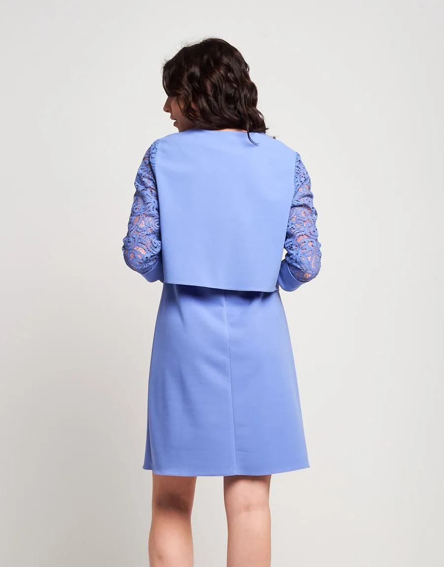 Bolero con maniche e inserti in pizzo
