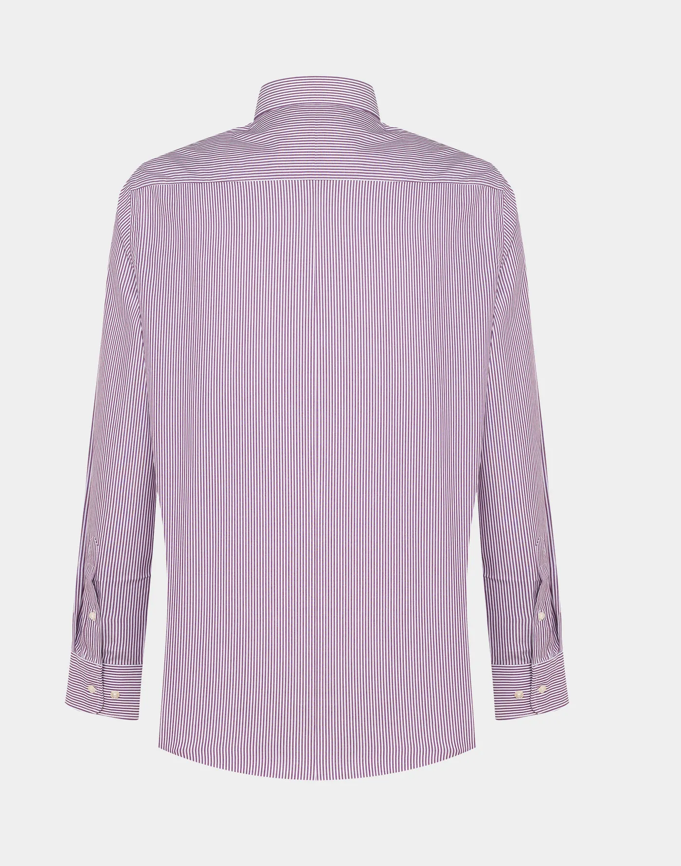 Bordeaux Diagonal Striped Cotton Twill Regular Fit Shirt