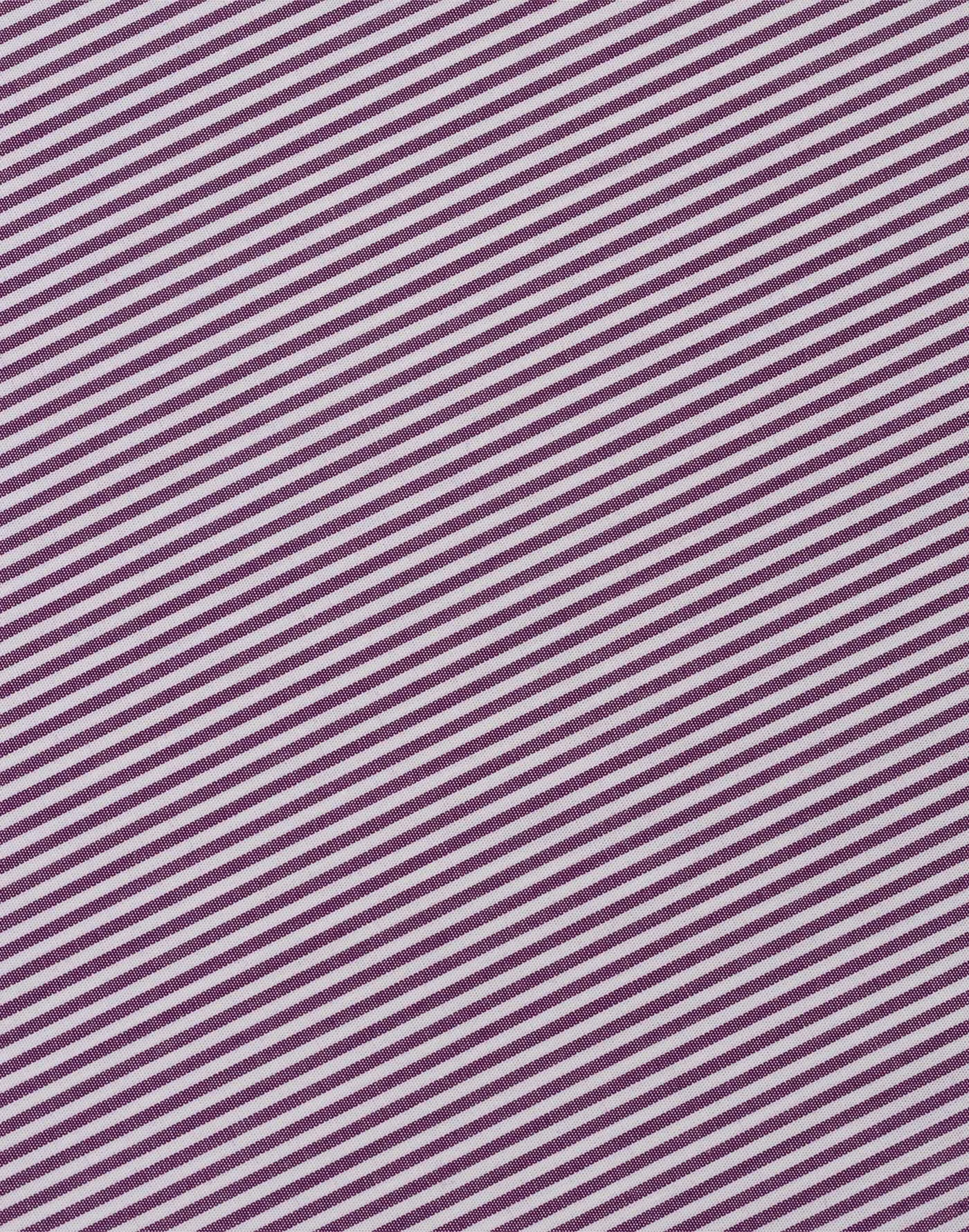 Bordeaux Diagonal Striped Cotton Twill Regular Fit Shirt