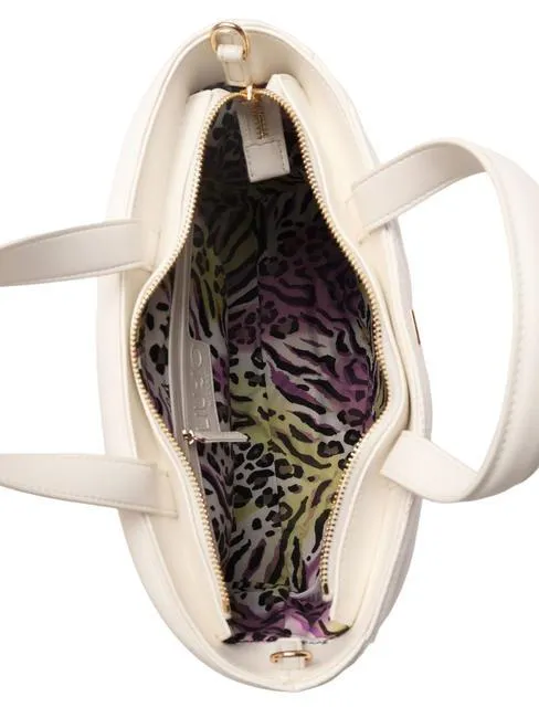 BORSA A MANO LIU JO TRAPUNTATA A ONDE BIANCO AA4084 E0036 OFF WHITE