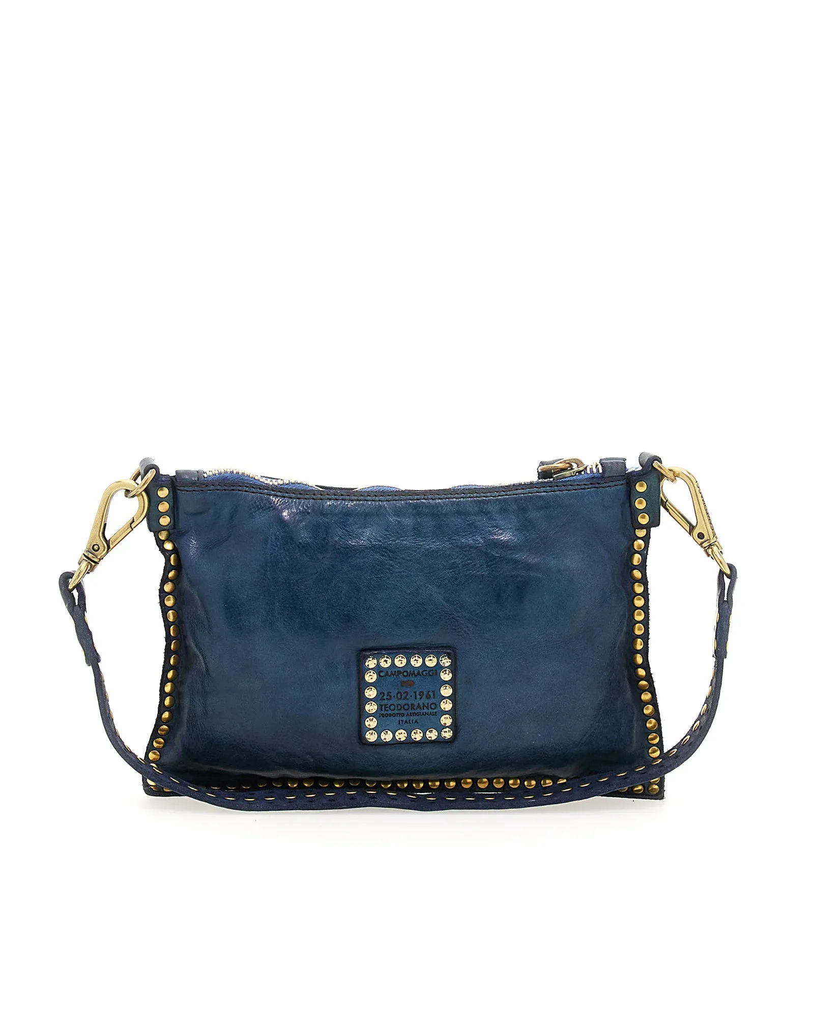 Borsa a tracolla Kura pelle zaffiro