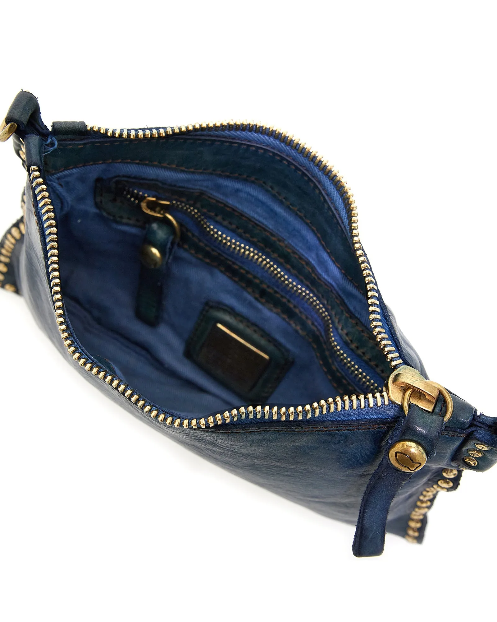 Borsa a tracolla Kura pelle zaffiro
