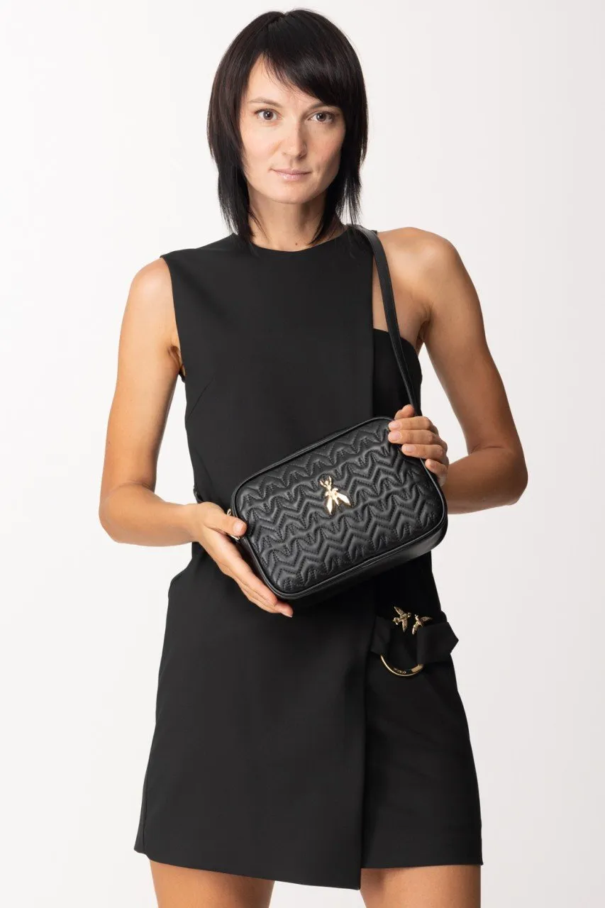 Borsa a tracolla trapuntata Nero