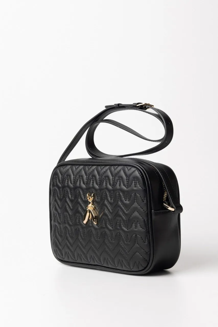 Borsa a tracolla trapuntata Nero