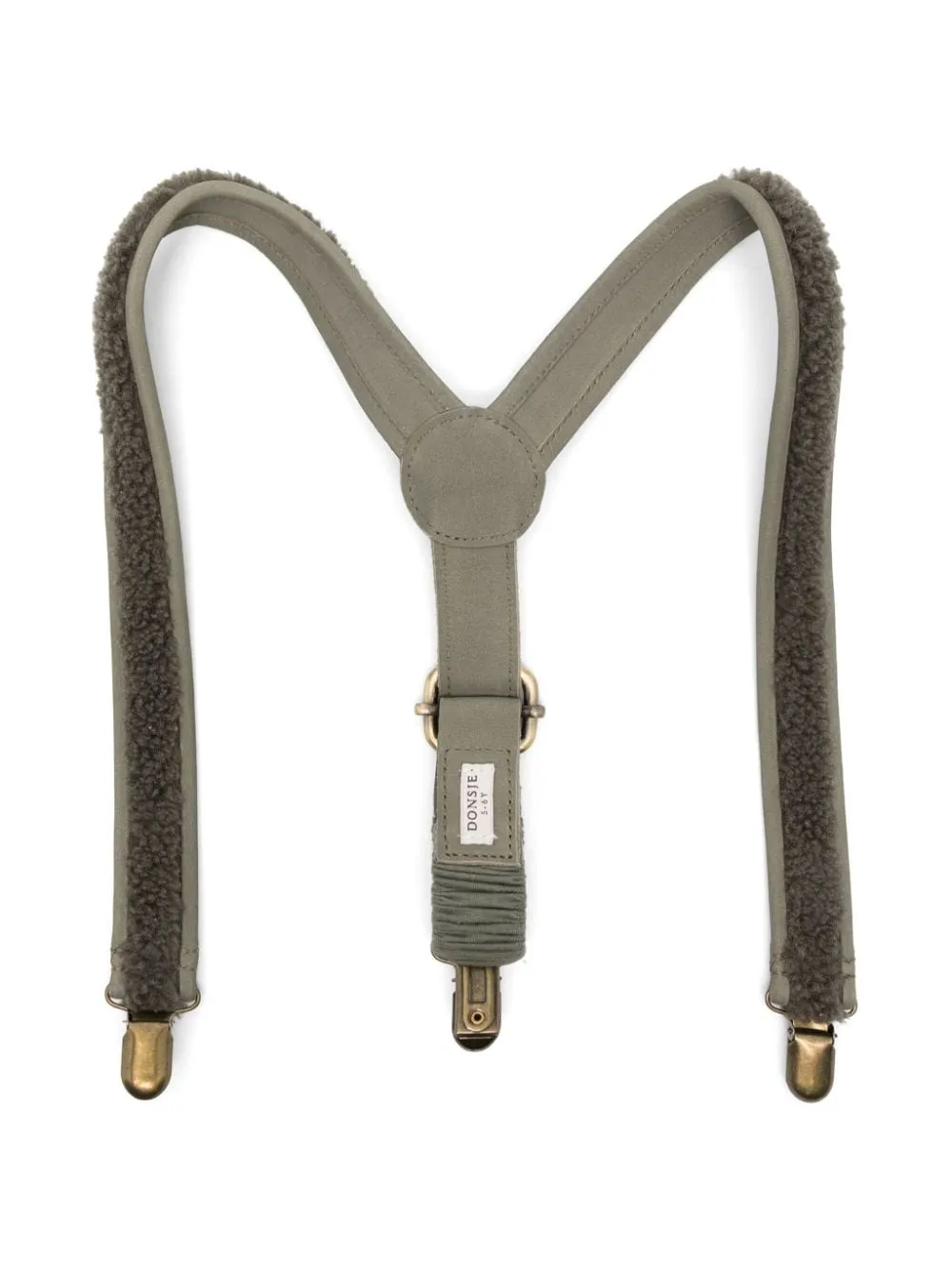 Bretelle per bambino Donsje Bay grigio con chiusura a clip