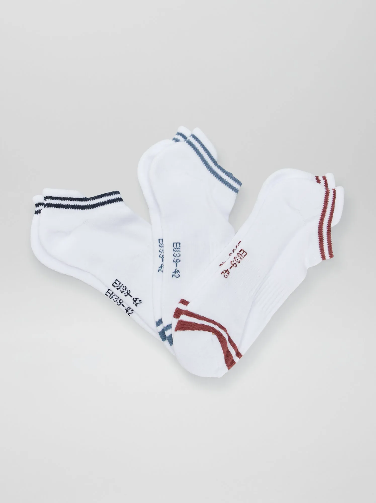 Calzini sportivi invisibili - Set di 3 - BIANCO
