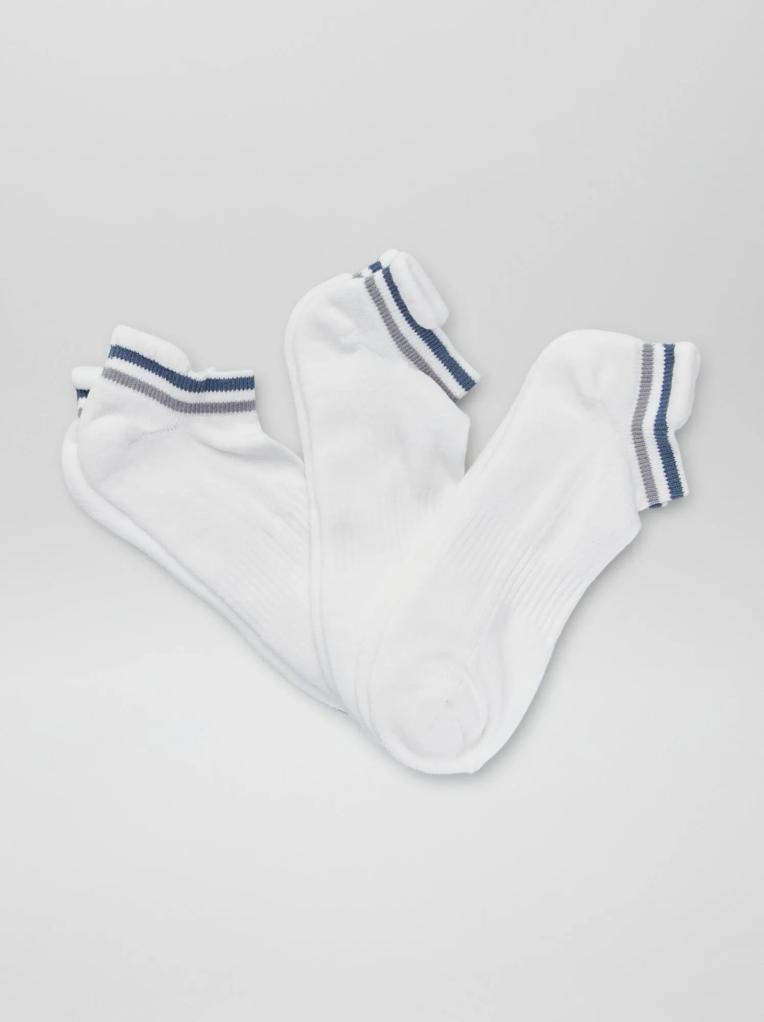 Calzini sportivi invisibili - Set di 3 - BLU