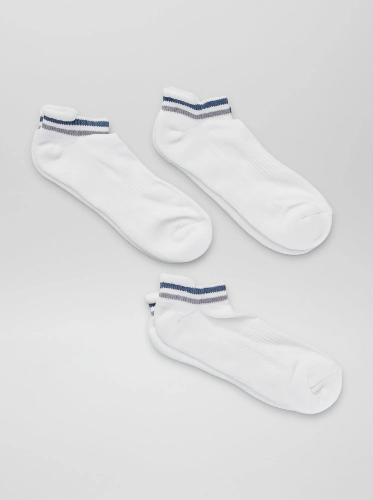 Calzini sportivi invisibili - Set di 3 - BLU