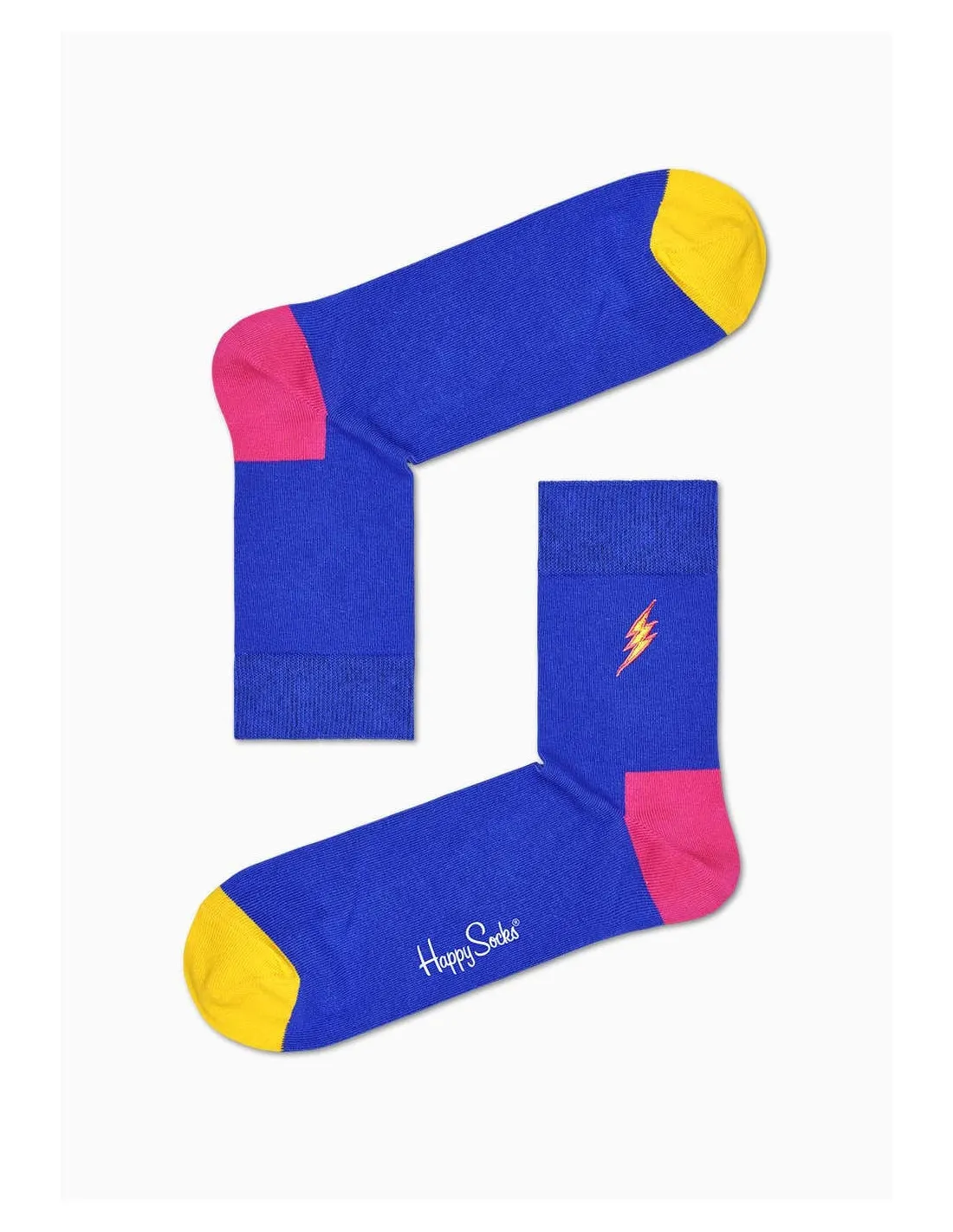 Calzini Unisex Embroidery Flash1/2 Crew Happy Sock