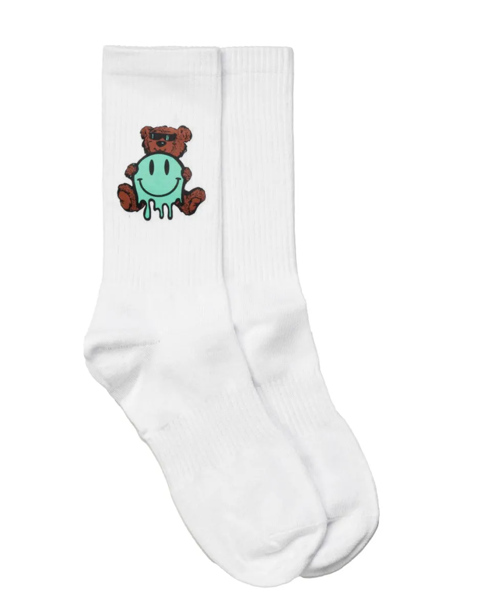Calzini Uomo Unisex Calze Stampa Socks Alla Caviglia Calza Calzino Bianco Basic GIOSAL-CAL1019A
