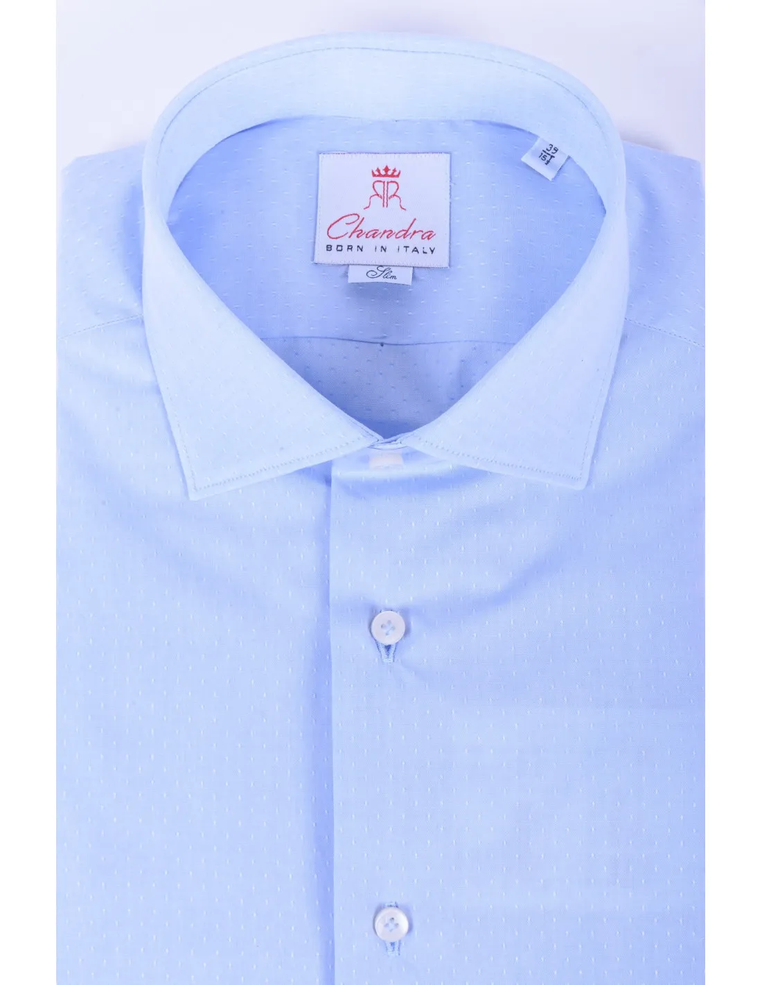 Camicia celeste uomo slim Chandra