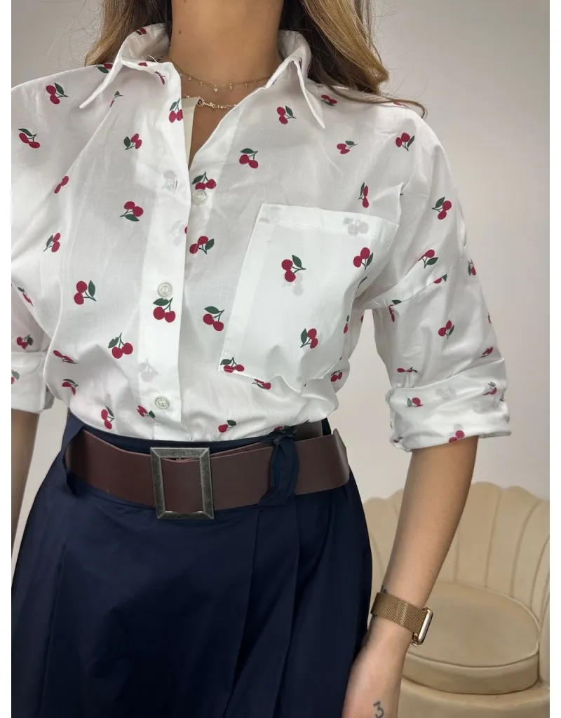 CAMICIA CHERRY BIANCA
