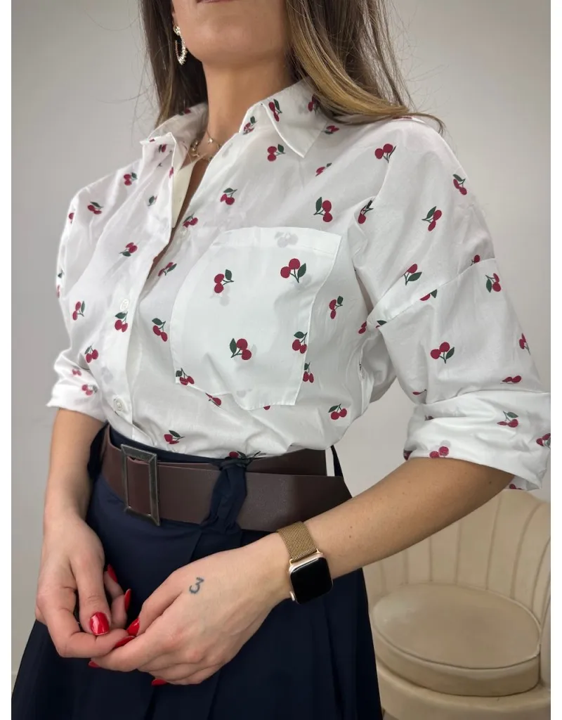 CAMICIA CHERRY BIANCA