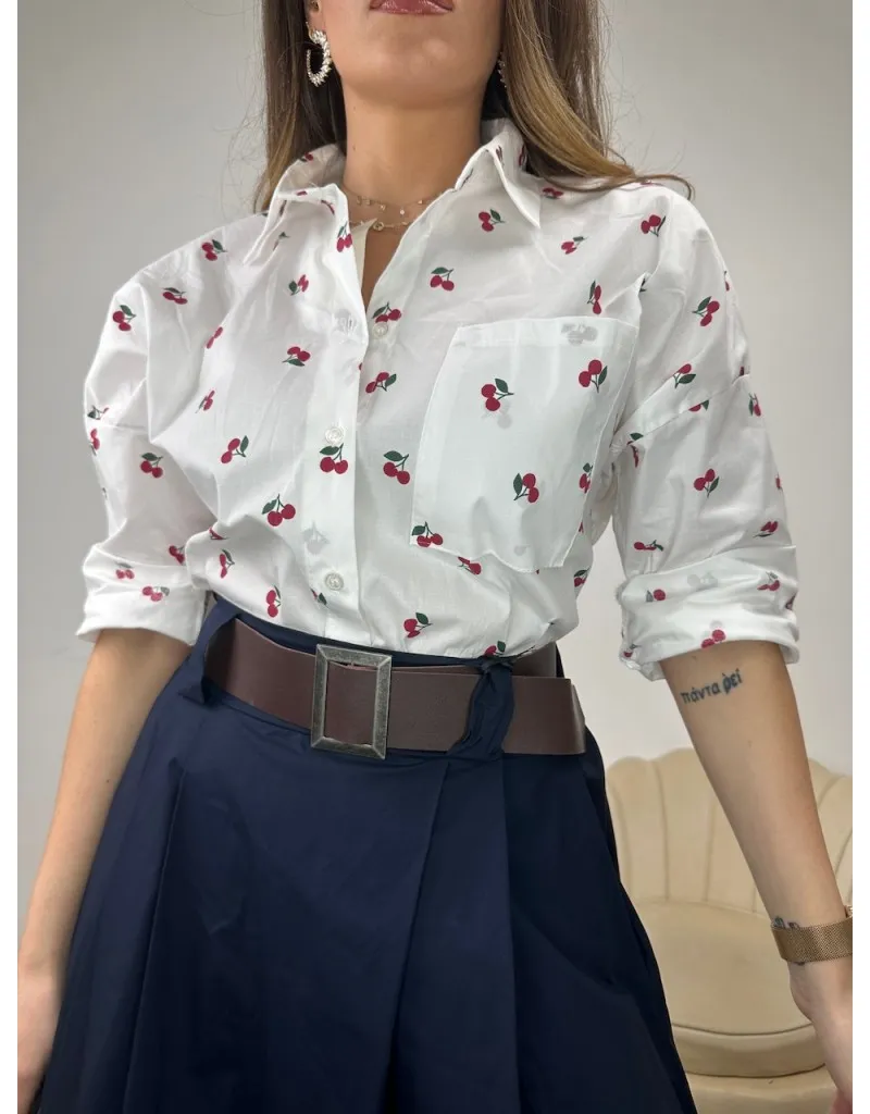 CAMICIA CHERRY BIANCA