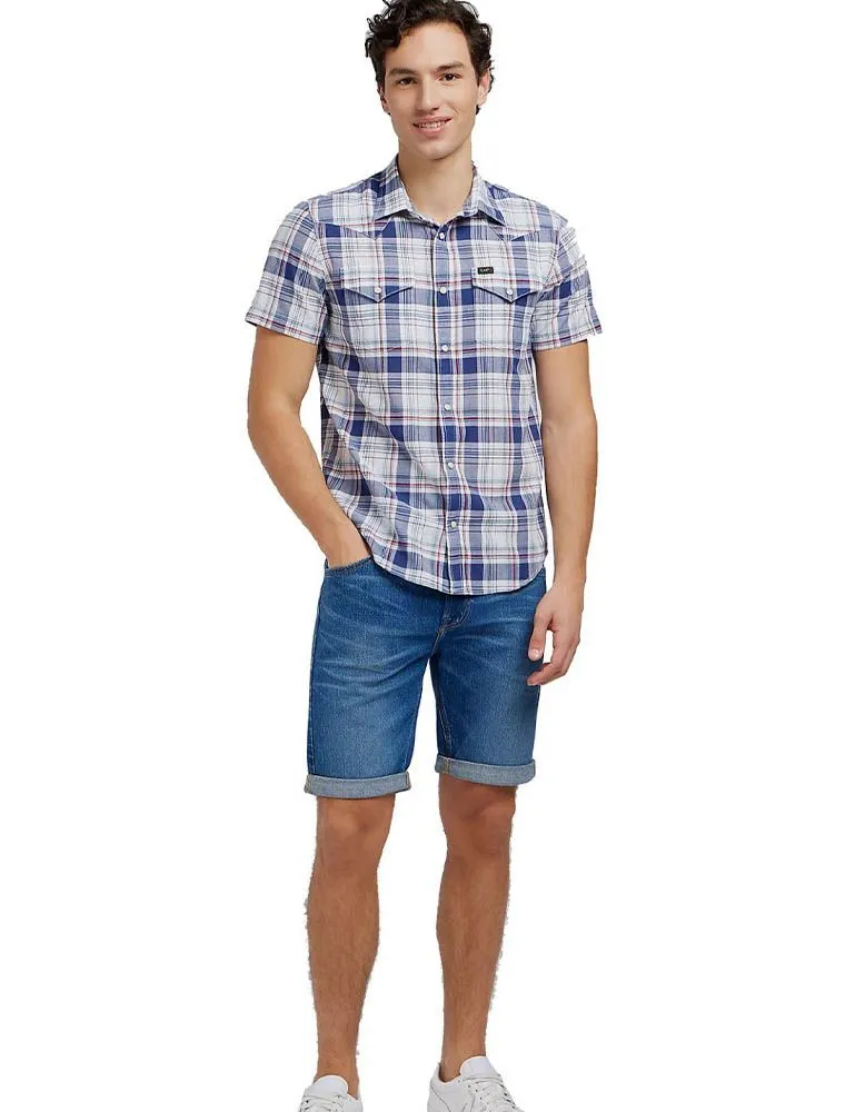 Camicia Manica Corta Casual Lee - Blue