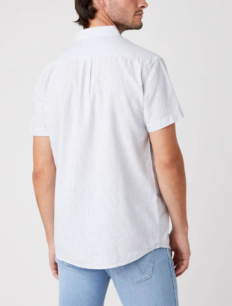 Camicia Manica Corta Casual Wrangler - Blue