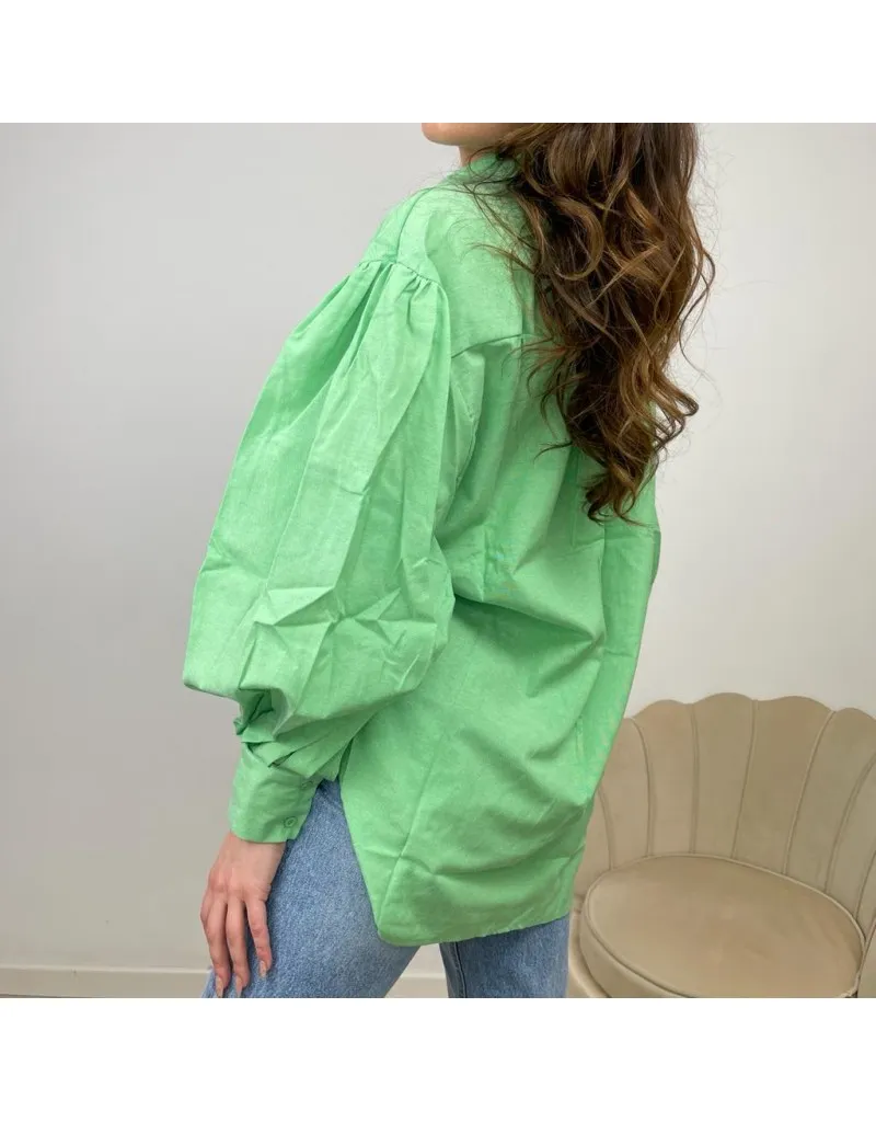 CAMICIA PUFF SLEEVE VERDE