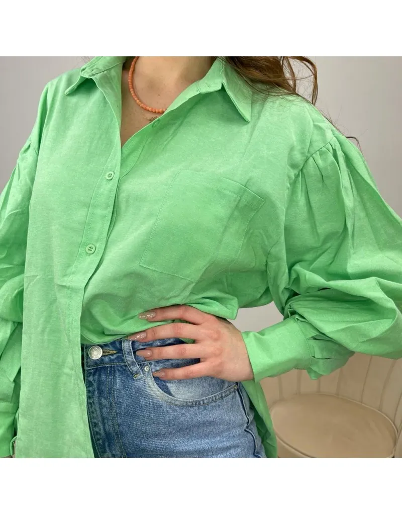 CAMICIA PUFF SLEEVE VERDE