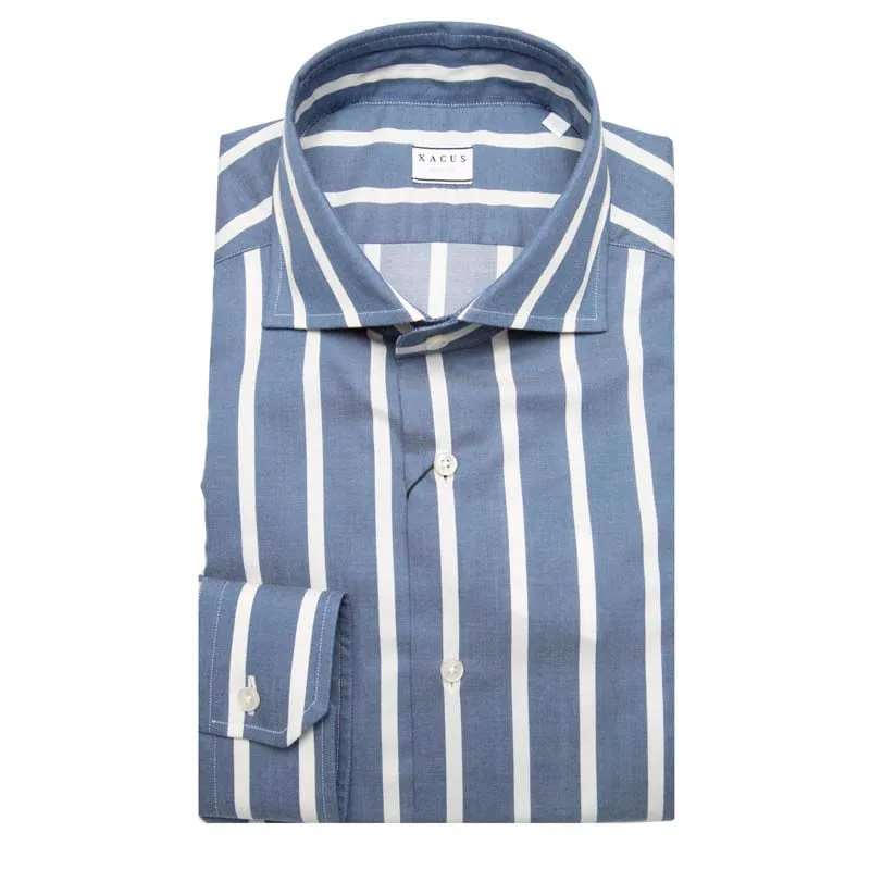 Camicia Tailor Fit blu a righe 