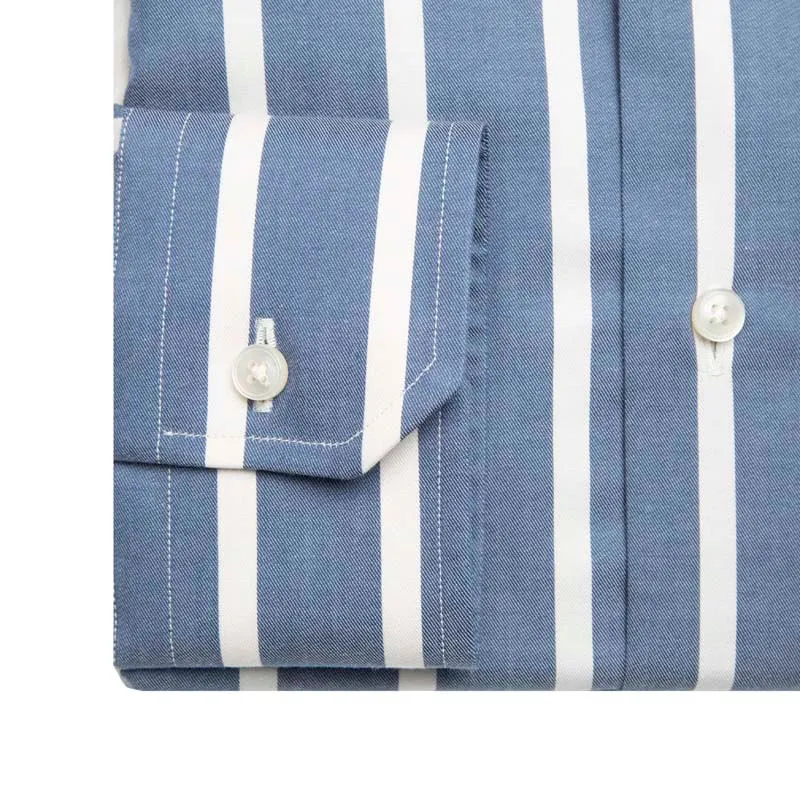 Camicia Tailor Fit blu a righe 