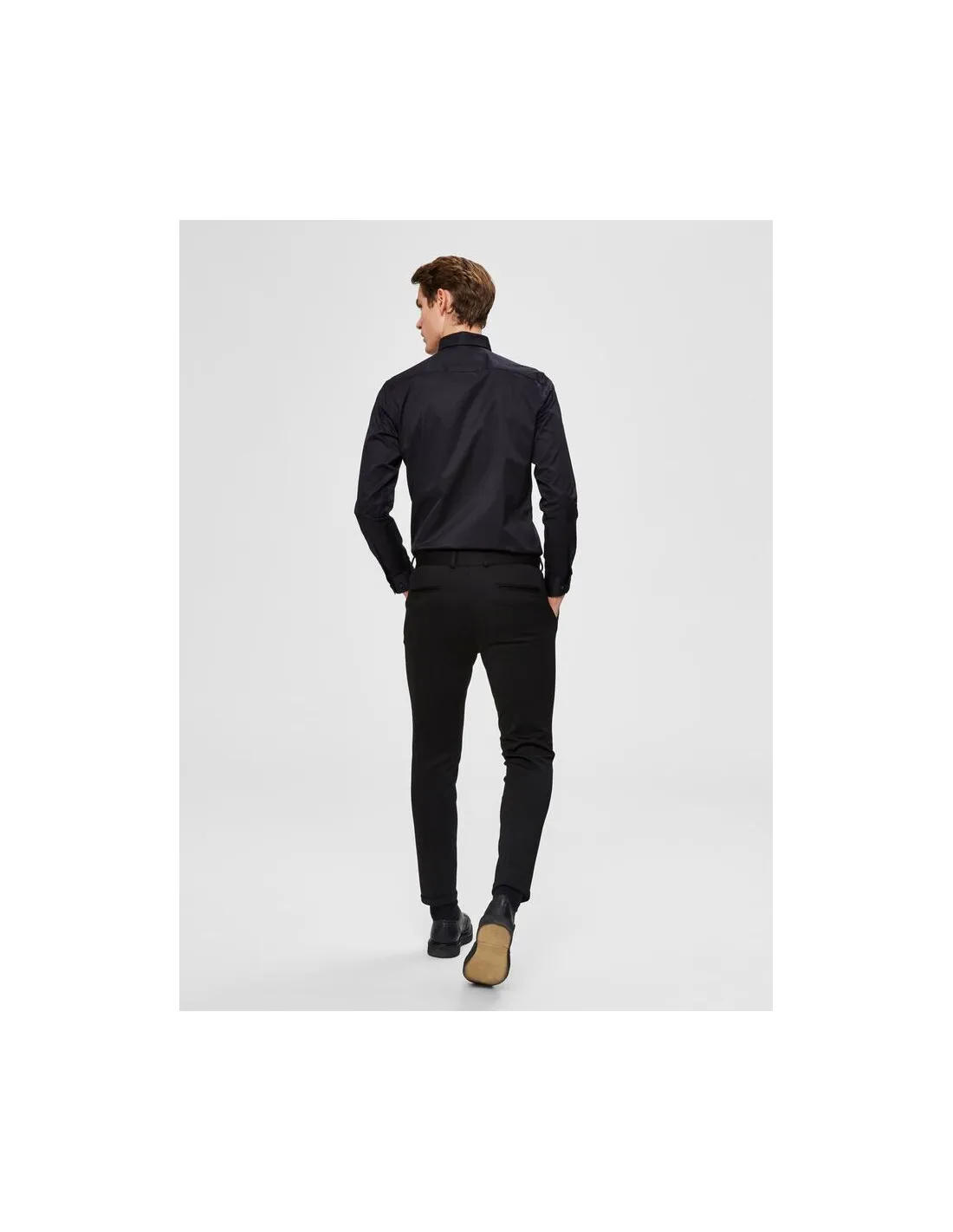 Camicia uomo Slhslimsel Pelle Selected