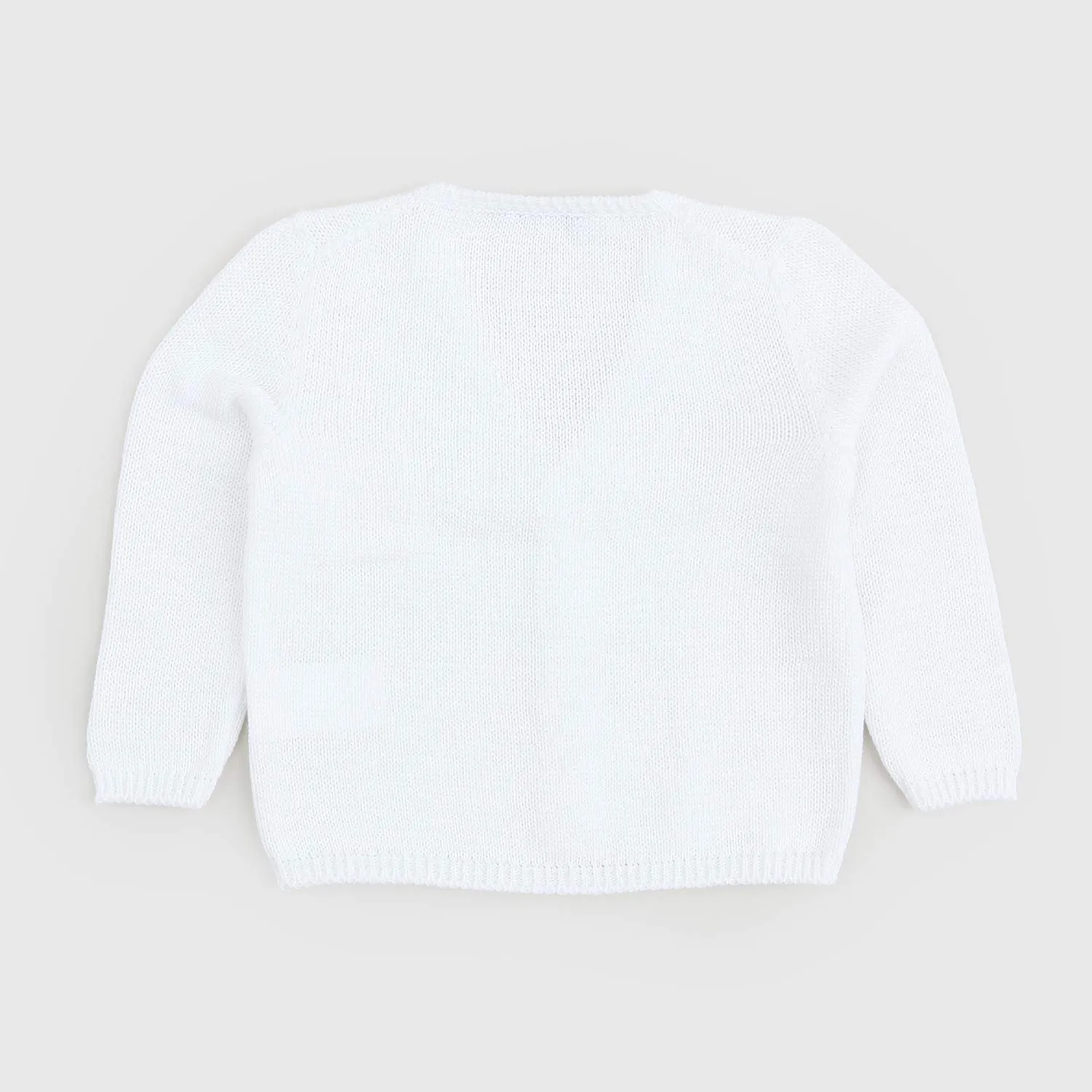 Cardigan Bianco Intrecciato Neonata