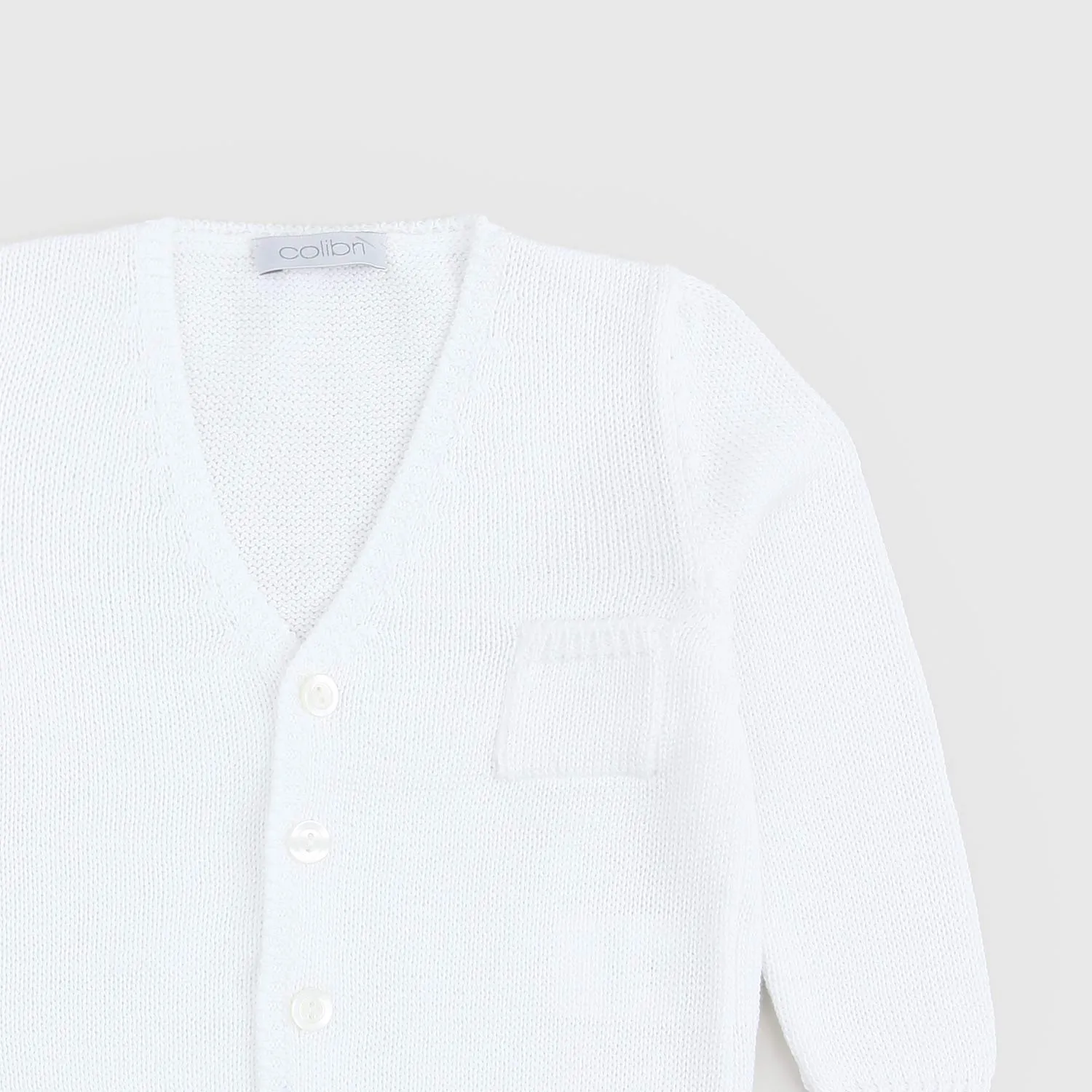 Cardigan Bianco Intrecciato Neonata
